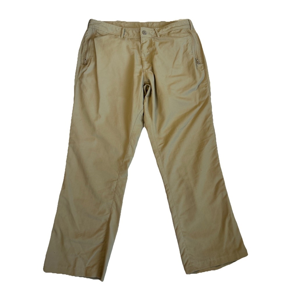 Clothing Arts Men's P-Cubed Pick-Pocket Proof Nylon Travel Pants 36x30 Khaki